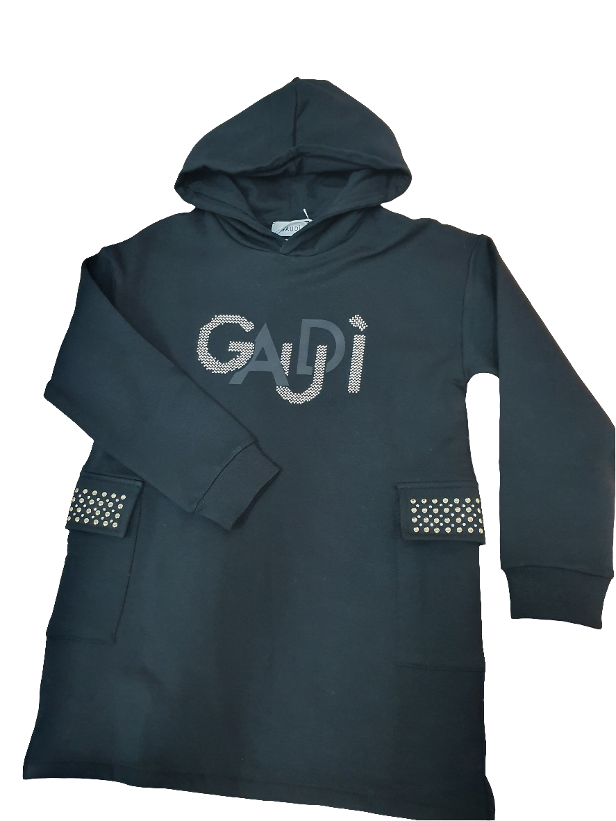 Abito felpa ragazza con cappuccio Gaudí