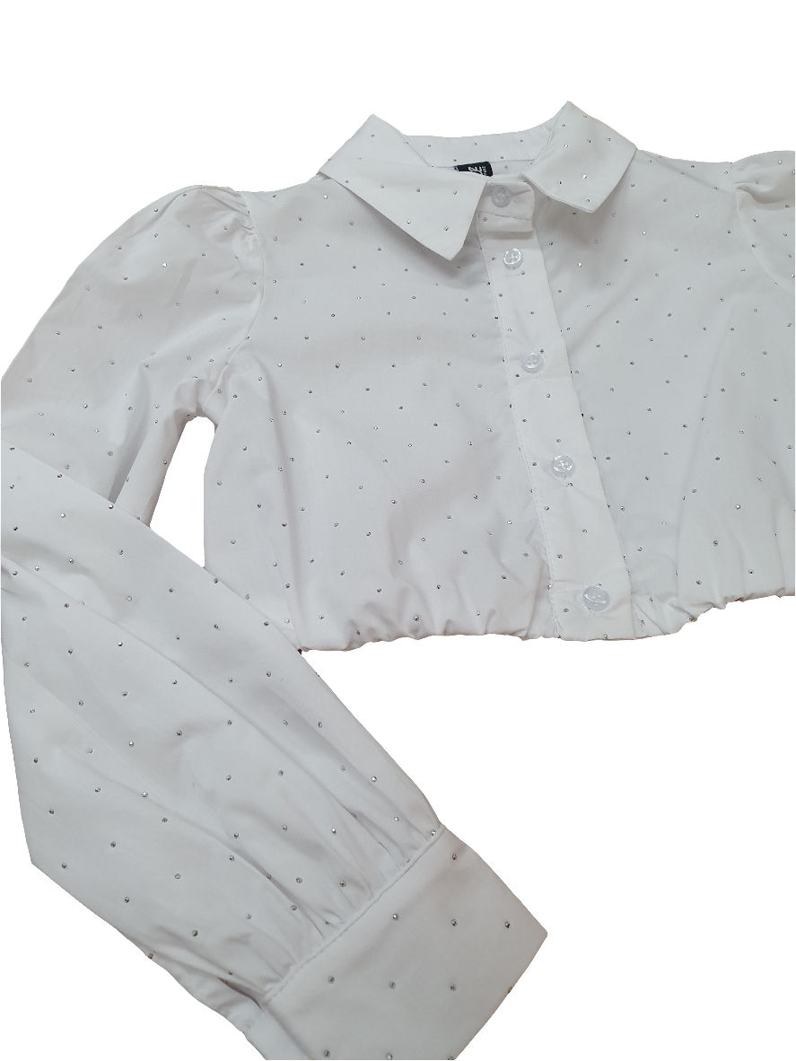 Camicia strass ragazza Naice Couture