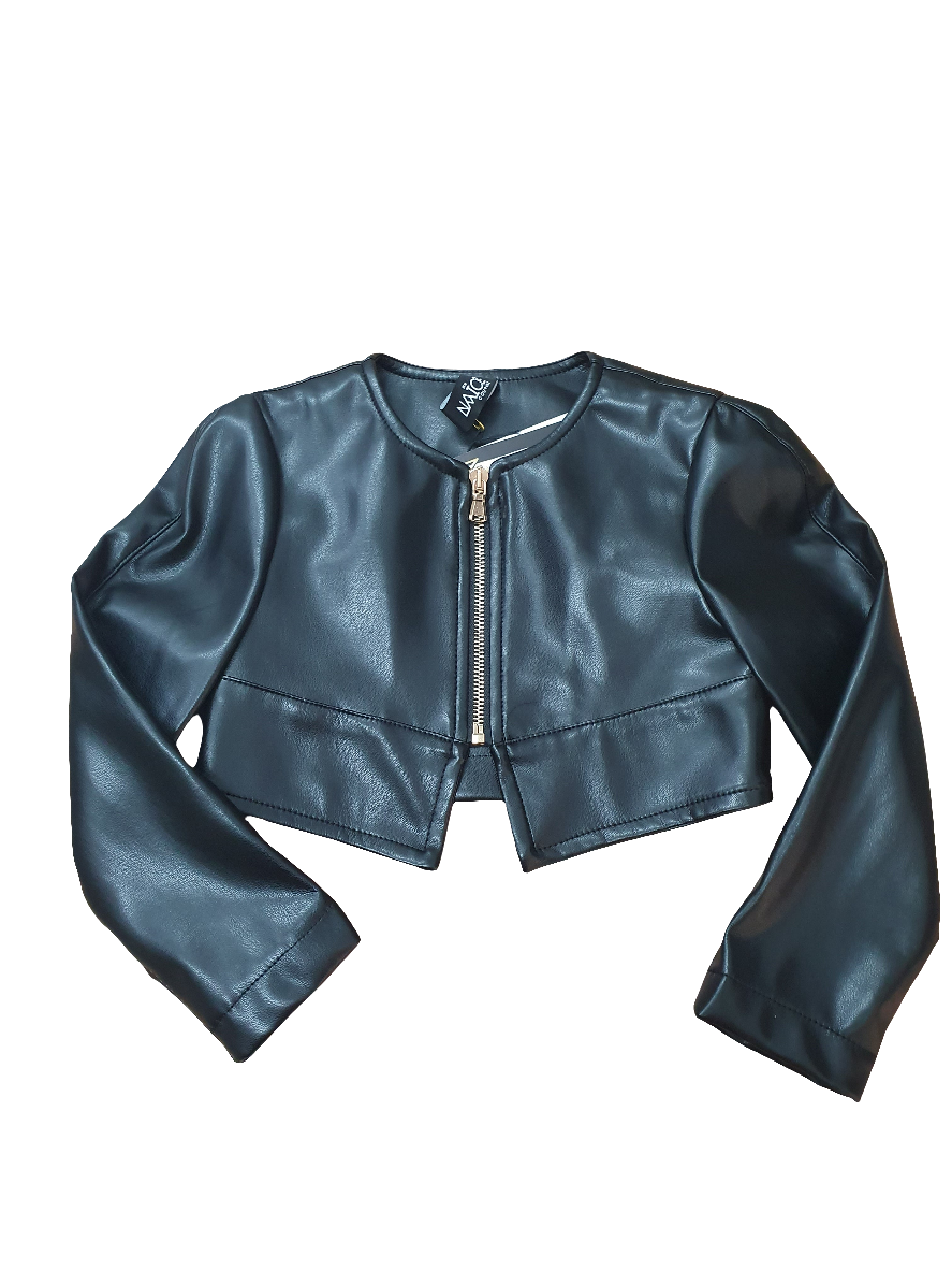 Giubbotto in ecopelle bambina Naice Couture