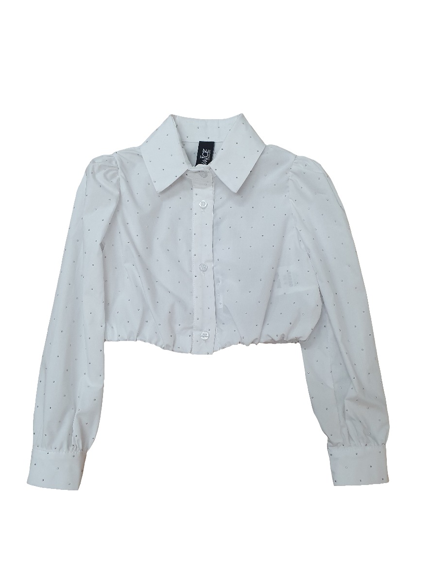 Camicia bambina con strass Naice Couture
